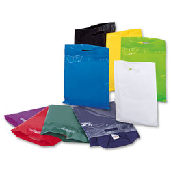 photo of a group of different coloured carrier bags